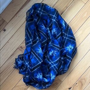 UK Kentucky Wildcats Blue Plaid Women's Infinity Scarf